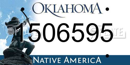1506595 Oklahoma License Plate