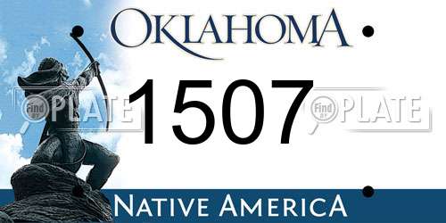 1507 Oklahoma License Plate