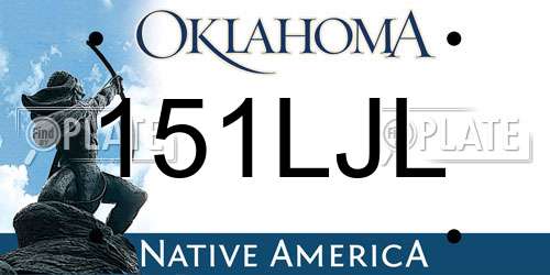 151LJL Oklahoma License Plate