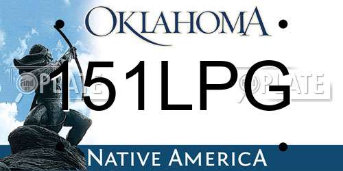 151LPG Oklahoma License Plate