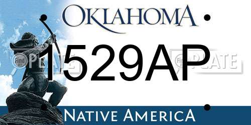 1529AP Oklahoma License Plate