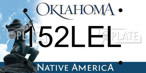 152LEL Oklahoma License Plate