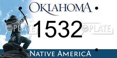 1532 Oklahoma License Plate