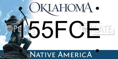 155FCE Oklahoma License Plate