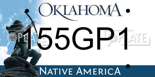 155GP1 Oklahoma License Plate