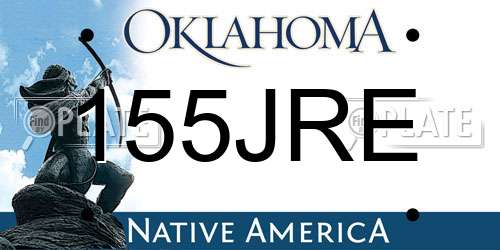 155JRE Oklahoma License Plate