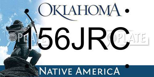 156JRC Oklahoma License Plate