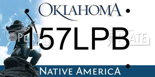 157LPB Oklahoma License Plate