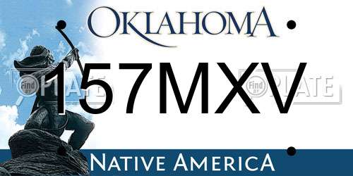 157MXV Oklahoma License Plate