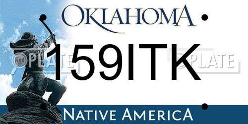 159ITK Oklahoma License Plate