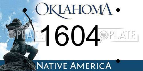 1604 Oklahoma License Plate