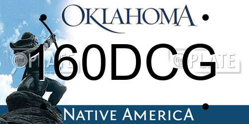 160DCG Oklahoma License Plate