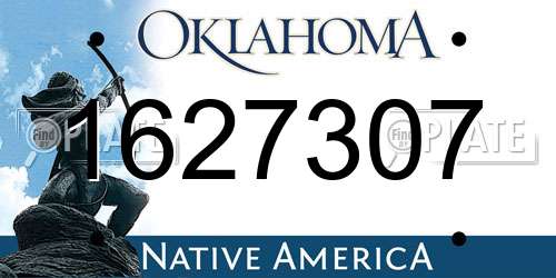 1627307 Oklahoma License Plate