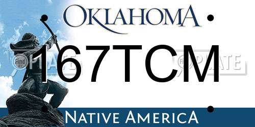 167TCM Oklahoma License Plate