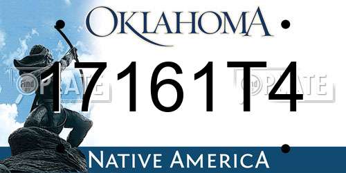 17161T4 Oklahoma License Plate