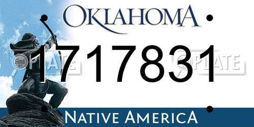 1717831 Oklahoma License Plate