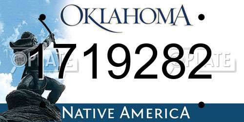 1719282 Oklahoma License Plate