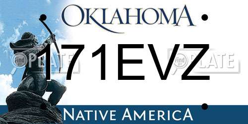 171EVZ Oklahoma License Plate