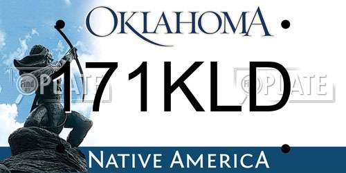171KLD Oklahoma License Plate