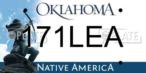 171LEA Oklahoma License Plate