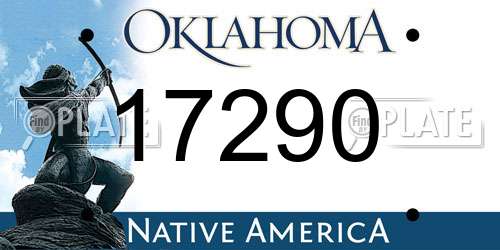 17290 Oklahoma License Plate