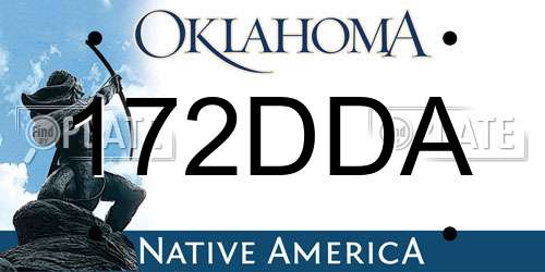 172DDA Oklahoma License Plate