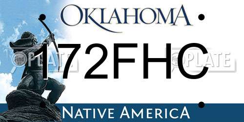 172FHC Oklahoma License Plate