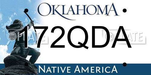 172QDA Oklahoma License Plate