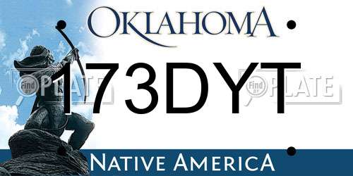 173DYT Oklahoma License Plate
