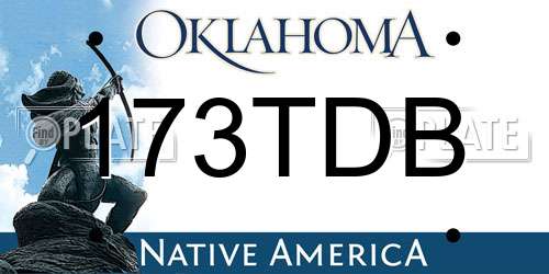 173TDB Oklahoma License Plate