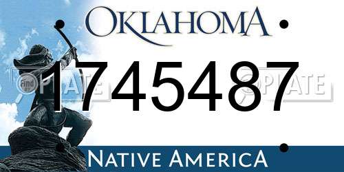 1745487 Oklahoma License Plate