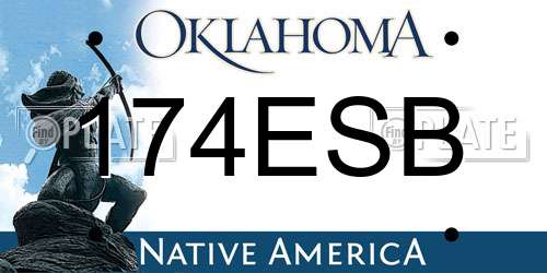 174ESB Oklahoma License Plate