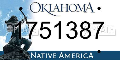 1751387 Oklahoma License Plate