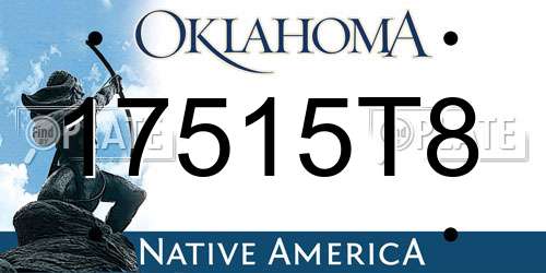 17515T8 Oklahoma License Plate