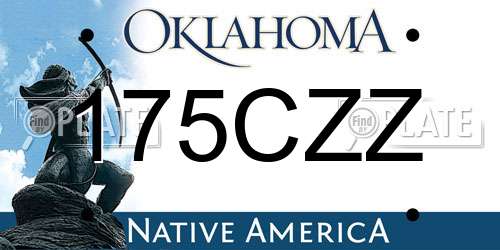175CZZ Oklahoma License Plate