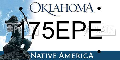 175EPE Oklahoma License Plate