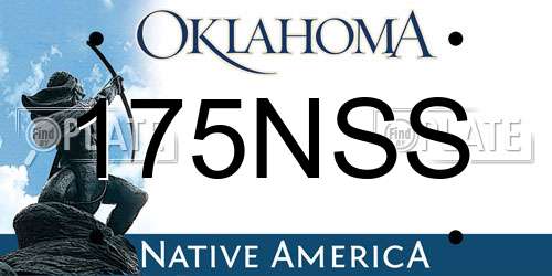 175NSS Oklahoma License Plate