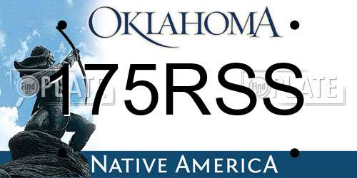 175RSS Oklahoma License Plate