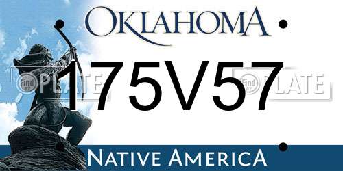 175V57 Oklahoma License Plate