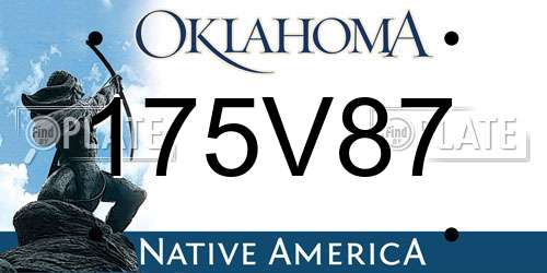 175V87 Oklahoma License Plate