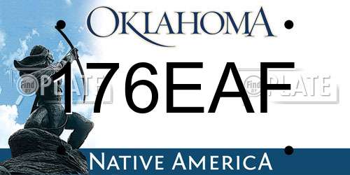 176EAF Oklahoma License Plate