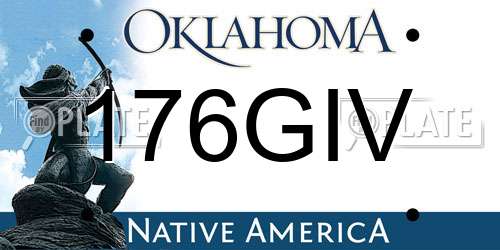 176GIV Oklahoma License Plate