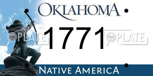 1771 Oklahoma License Plate