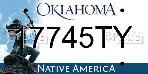 17745TY Oklahoma License Plate