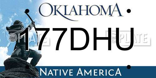 177DHU Oklahoma License Plate