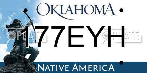 177EYH Oklahoma License Plate