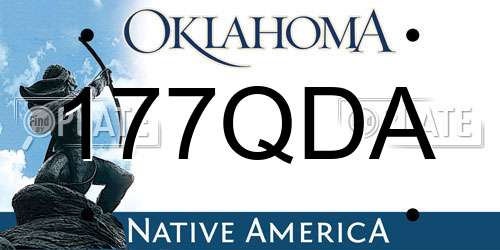 177QDA Oklahoma License Plate