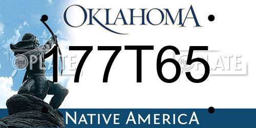 177T65 Oklahoma License Plate