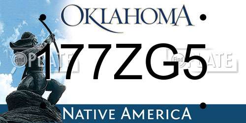 177ZG5 Oklahoma License Plate
