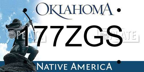 177ZGS Oklahoma License Plate